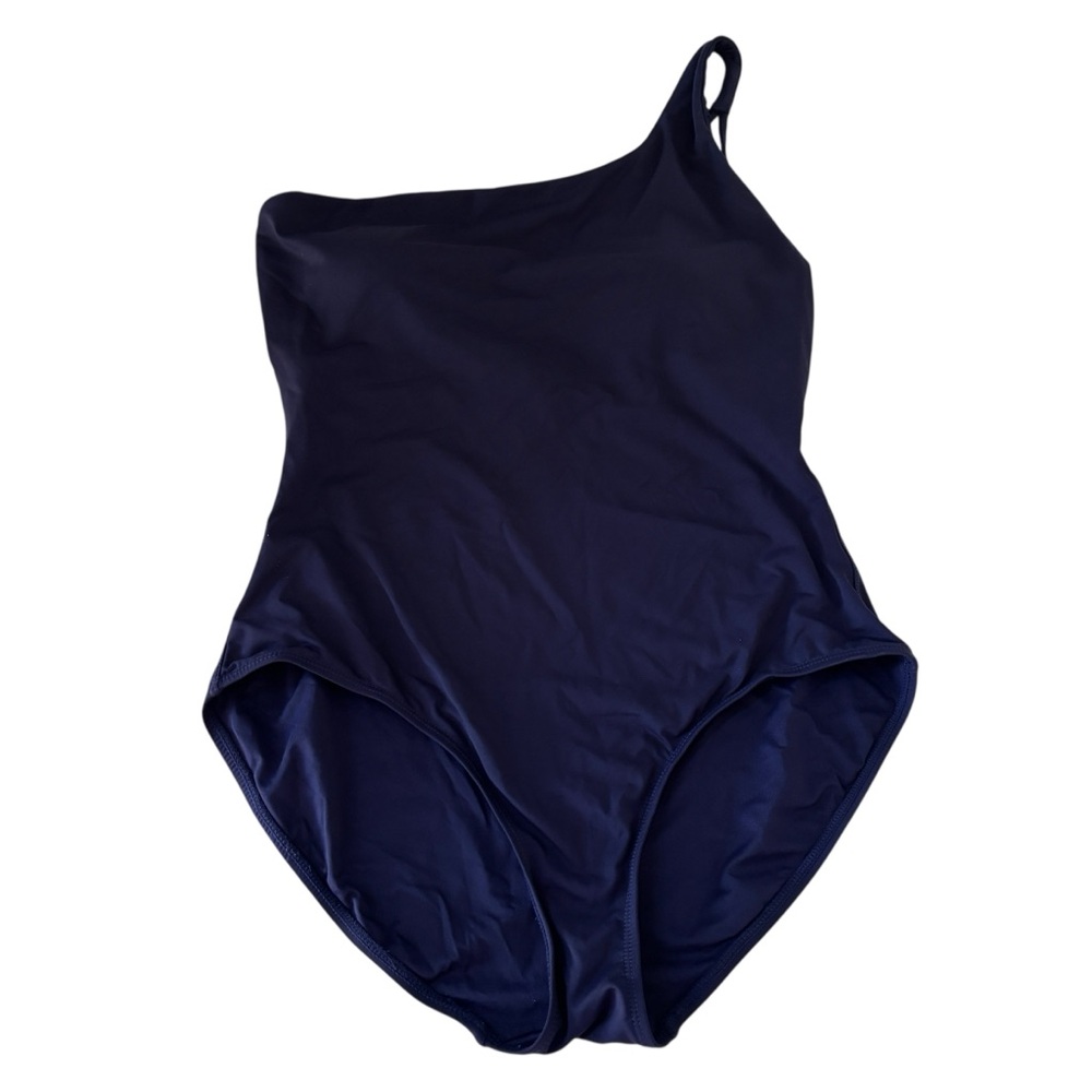 Andie Dark Blue One Shoulder Swimsuit Size LT